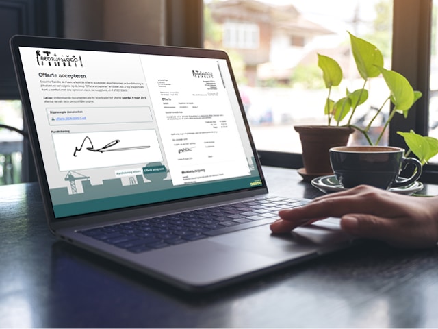 Digitaal ondertekenen offerte DEDDO online