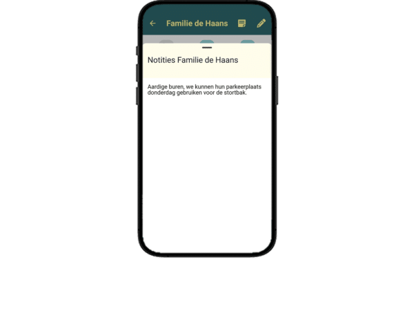 Notitie maken bij een klant via de mobiele app van DEDDO