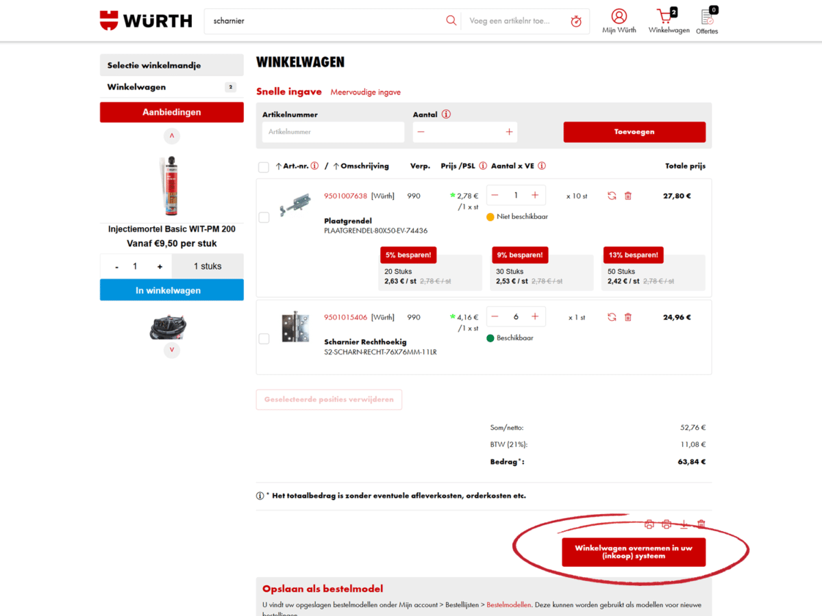 screenshot_artikelen_importeren_in_calculatie_DEDDO